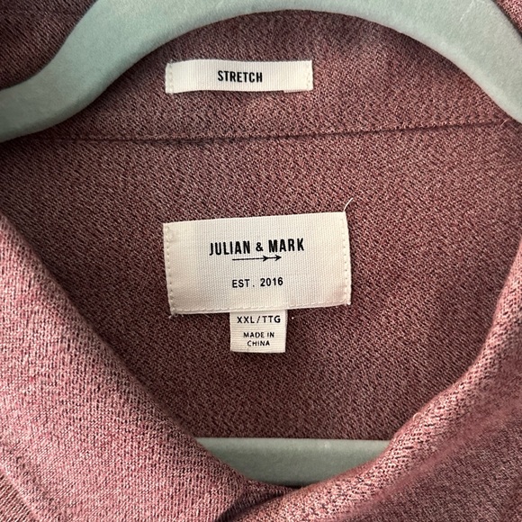 Julian & Mark Men's Burgundy Button-Down Shirt - Picture 2 of 5